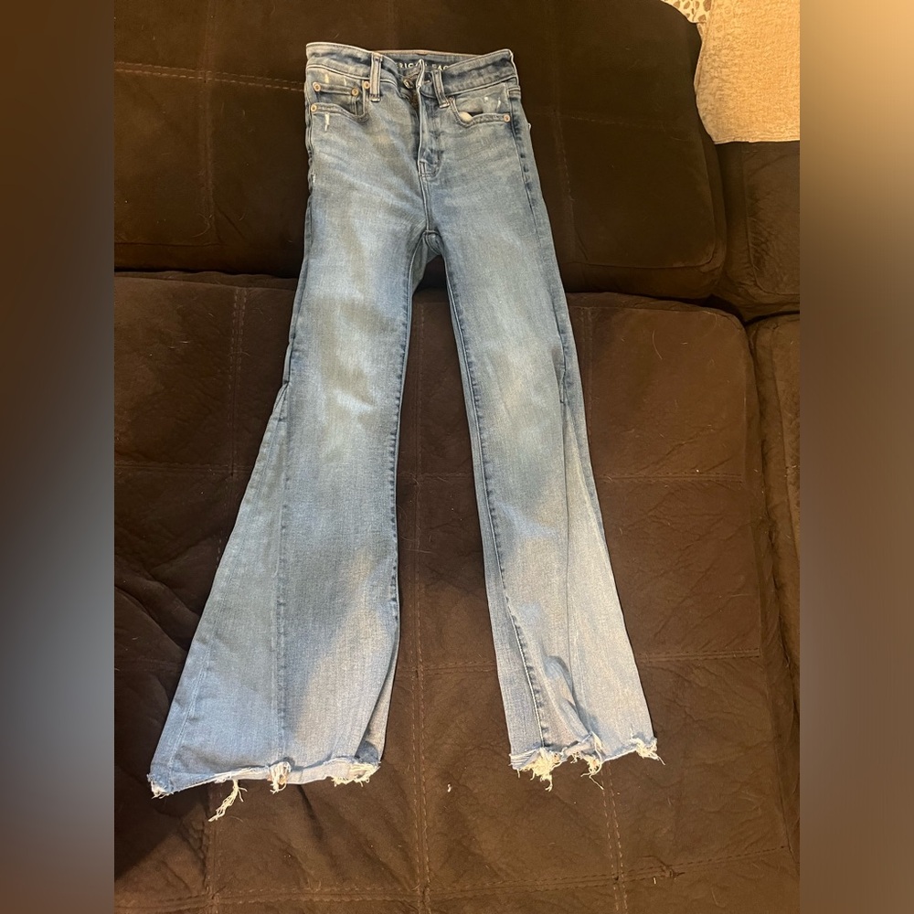 American Eagle festival flare jeans size 000 short